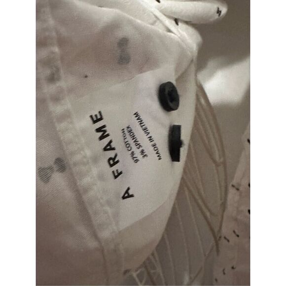 Men’s A-Frame Shirt Blue and White Stretch Regular Long Sleeve Button-Up Size la - Picture 7 of 7